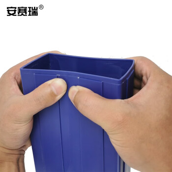 安赛瑞 抽屉式零件盒 组合式元件盒物料螺丝收纳盒 工具分类盒分格箱206×135×79mm 蓝色 200196