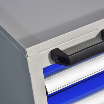 JN JIENBANGONG 工具柜 矮柜储物柜铁皮柜车间多层抽屉柜重型工具架活动柜多功能带锁柜子 四抽 无背网 套色