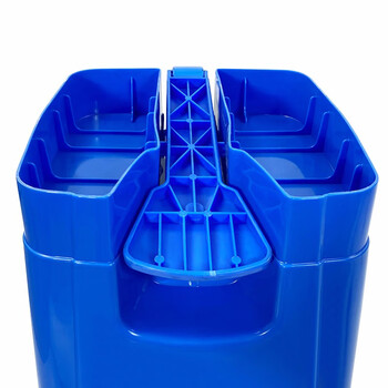 兰诗（LAUTEE）XD-60 户外脚踏分类垃圾桶 酒店环卫果皮箱 新国标60升蓝色-可回收物