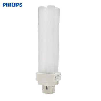 PHILIPS飞利浦PL-C插拔管插口节能灯4P四针26W暖黄光3000K 10支/盒 1盒