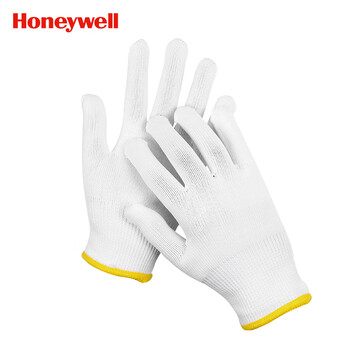 霍尼韦尔（Honeywell）工作劳保加厚线手套 耐磨涤纶防护白手套男女2132202CN 9码10付