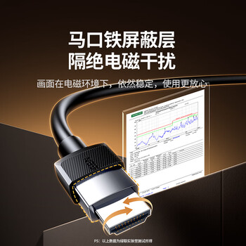 绿联HDMI线2.1版8K60Hz 4K240Hz高清视频连接线兼容HDMI2.0笔记本电脑接电视显示器投影仪1.5米45431