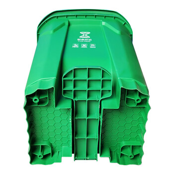 兰诗（LAUTEE）YJ-50 新国标脚踏垃圾桶 物业环卫分类垃圾桶 50L-绿色厨余垃圾