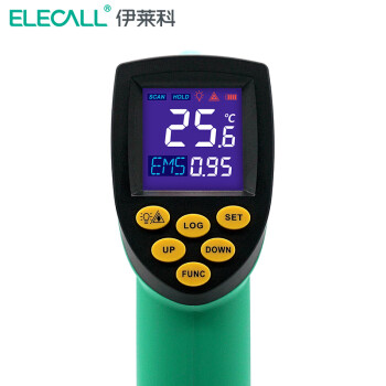 伊莱科(ELECALL)红外线测温仪 高精度测温枪彩屏数显手持式温度计 绿色 EIRT950（-50-950℃） 7 
