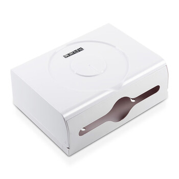 美家日记（MEIJIARIJI）白色擦手纸盒 干手三折纸巾盒 商用免打孔 吸水纸盒 酒店宾馆公共卫生间抽纸盒