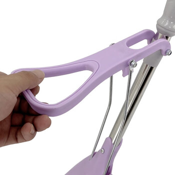 兰诗（LAUTEE）TTB-050 不锈钢伸缩杆胶棉挤水拖把 免手洗胶棉地拖 紫色28厘米