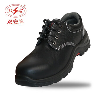 双安 10KV绝缘鞋  低帮防砸电工鞋 牛皮带包头 耐磨防滑安全鞋 37码