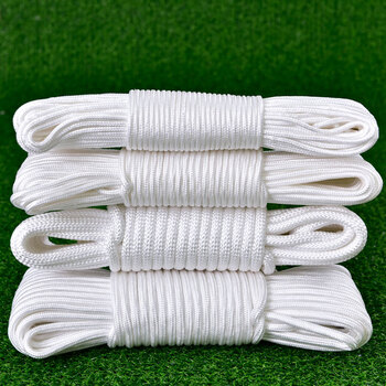 冰禹 BYaf-73 包芯绳 尼龙绳白色编织绳 捆绑绳 耐磨拉绳 帐篷绳打捞绳子 4mm 100米