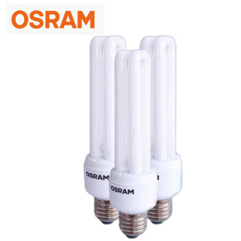 欧司朗(OSRAM)照明  标准型节能灯3U 11W 827 E27螺口 暖光 10只  