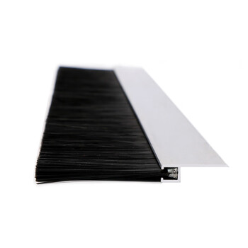 海斯迪克 gnjz-1224 工业毛刷条 铝合金密封线盒尼龙丝刷 毛高20mm长1m【默认发H型】