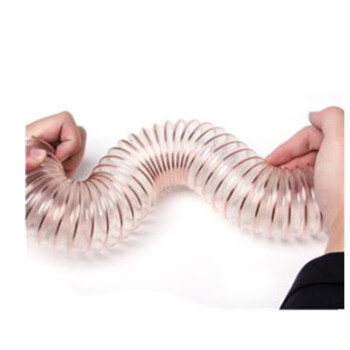 鼎红PU聚氨酯风管伸缩软管 镀铜钢丝软管透明pu吸尘木屑伸缩通风管壁厚1.5mm内径50mm（一米价）