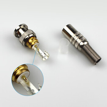 讯浦 2M两兆头BNC/Q9(75-5)视频接头公头 同轴电缆接头DDF射频线连接器10个装XP-BNC-5