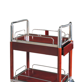 南 C-83 火锅配送车 镜钢 两层火锅配送车运送车 餐车推车酒水车移动饮料车