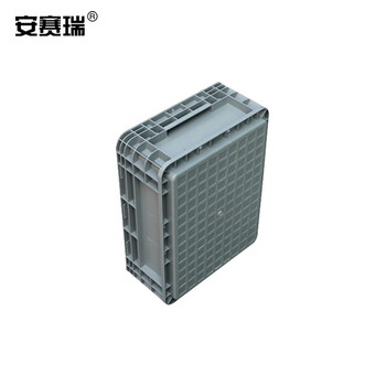 安赛瑞 EU物流周转箱 加厚欧标汽配物流箱 收纳箱整理储物箱零件盒 400×300×147mm 灰色 16400