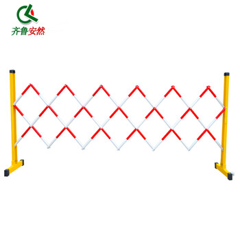 齐鲁安然 电力安全围栏 施工围网 玻璃钢绝缘伸缩围栏 变压器护栏 交通栅栏 隔离折叠护栏 红白 管式1.2*2.5M
