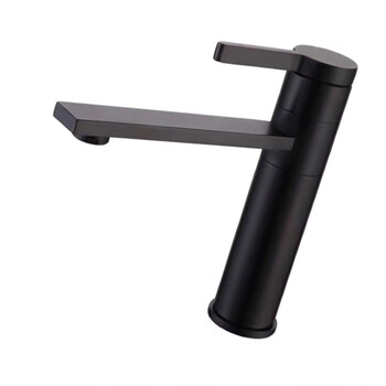 SBTOOR 面盆龙头 冷热水台上脸盆洗手盆龙头 卫生间单孔水龙头 8819 加高款黑色（定制）