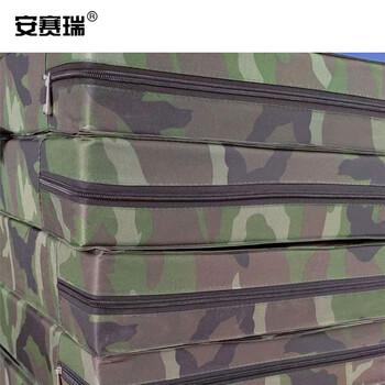安赛瑞 体操垫 学校体能考试垫 2×1×0.05m 跳高垫训练垫防护垫海绵垫摔跤垫 折叠牛津布垫 迷彩色  27143