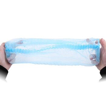 者也 100只一次性条形帽防尘帽无纺布帽头套发罩网帽防尘防落发 双筋款白色