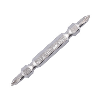 安力士牌（ANEX）进口AHM-0065 螺丝刀批头 双头强磁螺丝刀 十字批咀 PH0X65mm 2支装