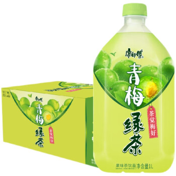 康师傅青梅绿茶1l12瓶装整箱茶饮料果味水饮品新日期绿茶青梅味1l12瓶