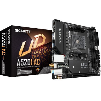 技嘉（GIGABYTE）A520I AC迷你ITX主板支持CPU 5600G 3600 AMD A520 Socket AM4