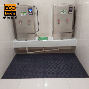 爱柯部落 疏水防滑垫 PVC拼块地垫30×30cm×9mm万达同款派勒防滑垫石墨黑110311