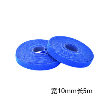 飞尔（FLYER）双面背靠背魔术贴 数据线理线带 自粘捆绑带【蓝色宽10mm 长5m】5卷起批
