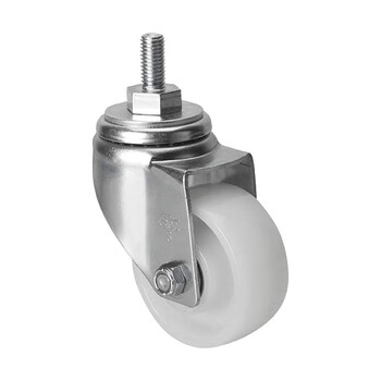 安赛瑞 丝杆万向脚轮 3英寸中型尼龙轮 家具工业轮 承重150KG脚轮 滑轮滚轮 易得力企业可定制 16217