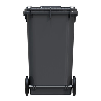 科力邦（Kelibang) 户外垃圾桶 大号加厚240L干湿分类垃圾桶带盖市政环卫垃圾桶挂车 黑色 KB1040 干垃圾