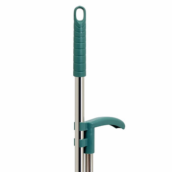 兰诗（LAUTEE）H2-022 不锈钢细丝软毛扫把簸箕套装 办公室扫把套装 深绿