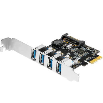魔羯 MOGE MC2015台式机PCIEx1转4口USB3.0独立供电扩展卡支持小机箱 瑞萨(NEC)芯片
