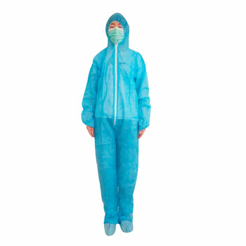 劳保佳 一次性pp无纺布衣 连体带帽 连帽连脚防护服 连体工作防尘服 白色pp（连帽连脚）XXL码
