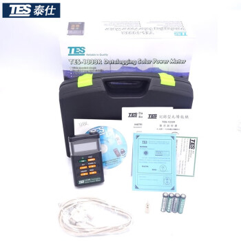 泰仕 TES-1333R 太阳能测量仪 功率表 太阳光功率计 1年维保