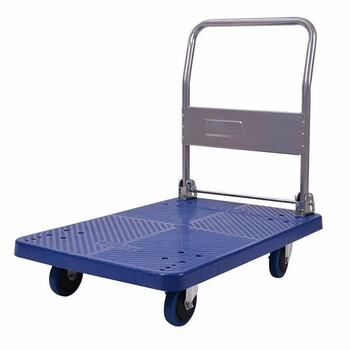盛富永 平板车小推车手推车货车搬运车小拖车手拉车 90*60蓝色带刹车大号