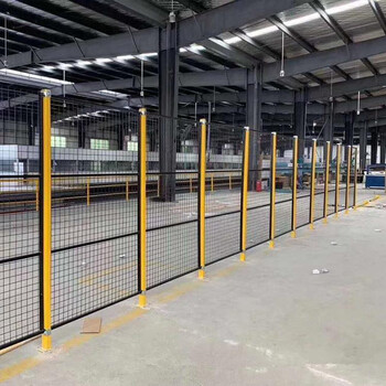 唯曼车间隔离栏仓库隔离网厂区围墙护栏网铁丝网机械设备围栏隔断钢丝防护网 额外加立柱1.2米高/根