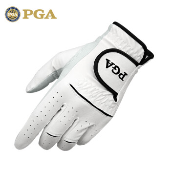 PGA 高尔夫手套 男士小羊皮超纤皮 单支左右手舒适透气 柔软贴合 左手 单支  24 码