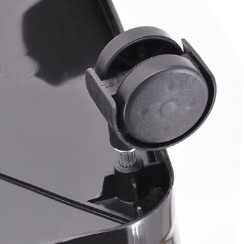 益美得 上海款干湿分离分类垃圾桶大号环卫带轮垃圾箱 50L黑色（干垃圾）