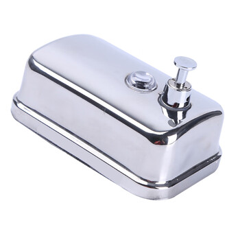 海斯迪克 HK-754 手动不锈钢皂液器 酒店壁挂皂液瓶洗手液器皂液盒 洗手液器 500毫升