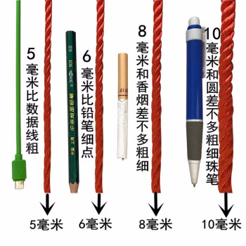 鸣固 红色尼龙绳 捆扎绳打包绳 加粗聚乙烯塑料绳晒被绳 直径6mm（约100米）