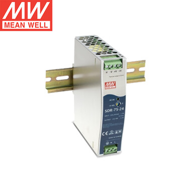 明纬（MEANWELL）SDR-75-24 带PFC 导轨开关电源