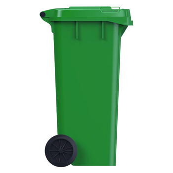 科力邦（Kelibang) 户外垃圾桶 大号加厚120L分类垃圾桶带盖市政物业商用环卫垃圾桶 绿色 KB1048 厨余垃圾