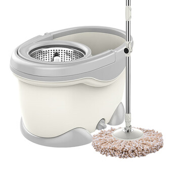 庄太太【绿色】拖把旋转免手洗墩布不锈钢托把