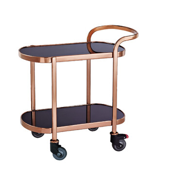 南 C-92 服务车 玫瑰金 多功能酒水车火锅服务车推车酒店酒水车茶水车送餐车