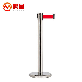 鸣固 不锈钢一米线栏杆 警戒线隔离带伸缩带 道路护栏围栏 酒店机场学校排队安全警示带 不锈钢2米线