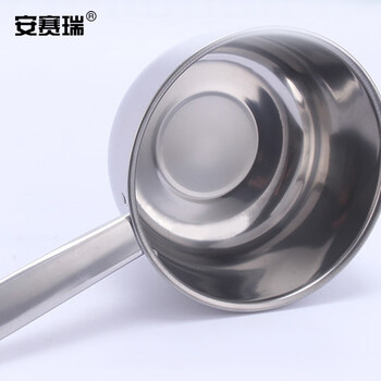 安赛瑞 不锈钢储水勺 长柄水瓢储水工具 厚实耐摔水壳水舀储水瓢 18CM 26362