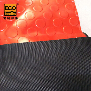 爱柯部落 PVC防滑防水走道垫 铜钱纹满铺地垫工厂仓库塑料地胶1.3m×15m厚2.2mm绿色 111305