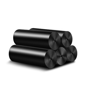 锐拓酒店物业户外环卫平口式黑色加厚大号垃圾袋黑色塑料袋90*110*50个