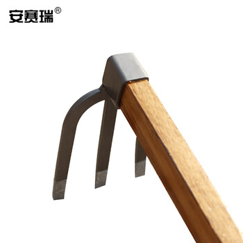 安赛瑞 长柄三齿耙 松土耙草耙三齿耙 农用工具刨土挖土除草开垦耙 长1.2米 530184