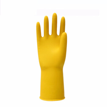 庄太太【L】橡胶手套牛筋胶皮洗衣厨房劳保乳胶胶手套洗碗