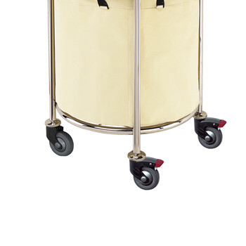 南 C-63 南方大号圆形布草车 镜钢 客房服务车酒店宾馆多功能清洁手推车保洁车